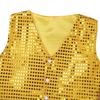 Kids Boys Girls Sequins Jazz Dance Show Vest Waistcoat Hip-Hop Costumes