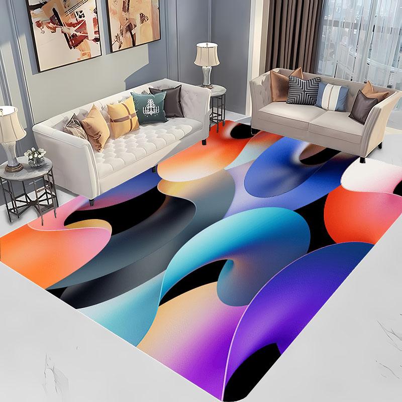 Abstract Colour Art Large Area Carpets for Home Living Room Children's Bedroom Sofa Doormat Kitchen Floor Rugs Anti-slip Decor