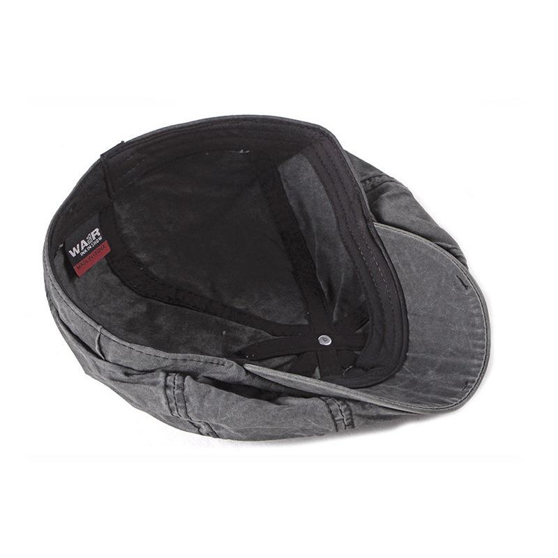 Унисекс винтажная хлопковая кепка-уточка: Весна, осень и зима Ретро однотонный берет