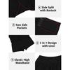 CHARMLEAKS Women Swim Shorts Side Split Swim Trunk 2 In 1 Board Shorts with Pockets Swim Bottom