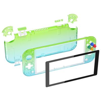 EXtremeRate DIY Прозрачный корпус для Switch Градиентный цвет Nintendo Switch Lite Контроллер Набор для ремонта с пользовательской крышкой корпуса для Switch Lite Прозрачный