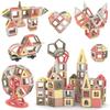 VIXA Magnetic Magnetic 186PCS Magnetic Building Magnetic Magnetic Building Magnetic 3D Building Educational Elementary School Nursery School Christmas