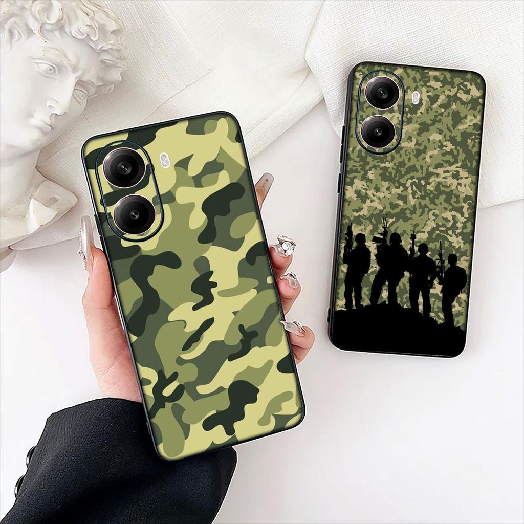 Camo Pattern Military Army Camouflage Cover for Samsung Galaxy S22 S21 S20 FE Ultra Plus A35 A36 A37 A33 A34 A04 A71 Phone Case