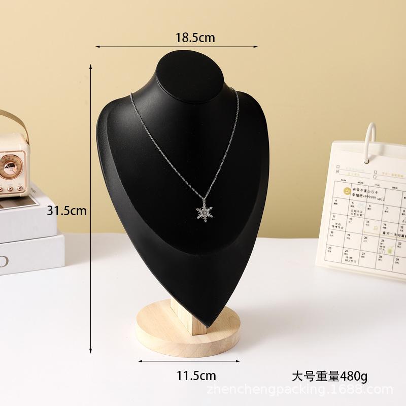 Подставка-манекен для портрета из массива дерева, стойка для демонстрации кулонов на шею, кулон, манекен для шеи, ювелирные изделия