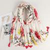 New Fashion Summer Women Scarf Bohemia Flower Beach Hijab Shawls and Wraps Female Foulard Echarpe Designer Pashmina Bandana