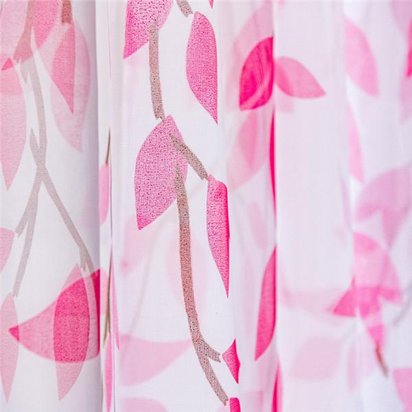 Занавеска с принтом в виде листьев, прозрачный тюль, прозрачная пряжа, занавеска для окон, занавеска для гостиной, спальни, подзор, 1 панель