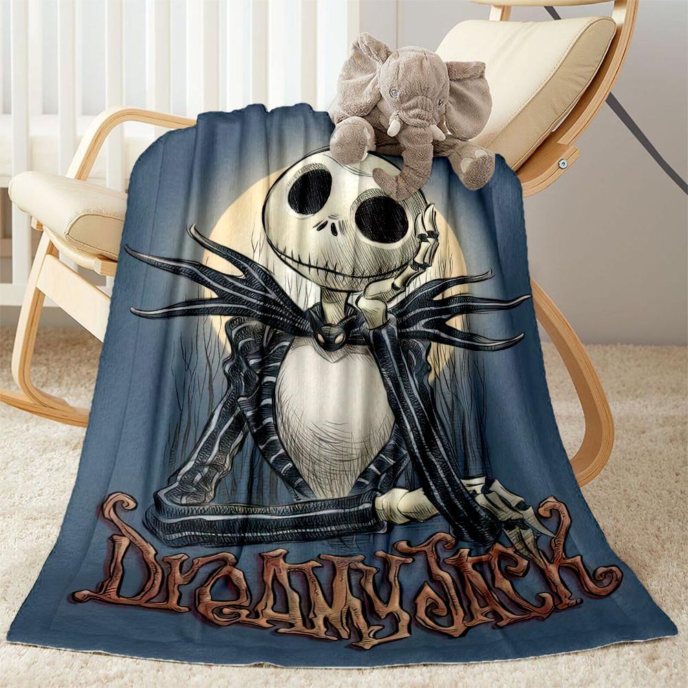 Christmas Nightmare Blanket Durable Comfort Perfect for Bed Seaside Couch All-Season Use Playful Design Ideal Gift for Friends Family Couples Picnic