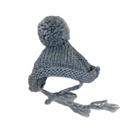 Hat with Soft Ball Knitted Thickened Warm Solid Color Fixing String Comfortable To