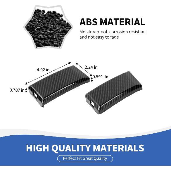 Windshield Pillar Cover Roof Rail Luggage Rack Mounting End Cap Trim Compatible with Ford Bronco Accessories 2021-2025, Carbon Fiber