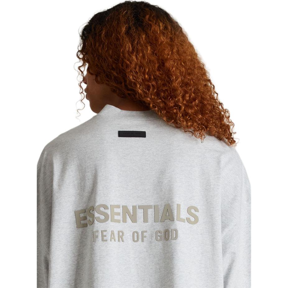 Fear of God Футболка Essentials с V-образным вырезом Светло-серые мужские топы 125SP244216F