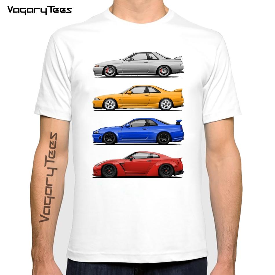 Skyline Car Gtr Generation Print T Shirt Men Hip Hop Casual Streetwear Boy T-shirt Man Tshirt Tops Male Clothes