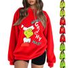 Women's Christmas Printed Flannel Sweatshirt Top