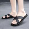 Black Men Slippers Four Seasons Hot Sale EVA Comfortable Sandals 2025 Large Size 46 Beach Shoes Slides Outdoor Men Shoes
