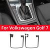 For Volkswagen Golf 7 Mk7 2013- Carbon Fiber Interior Auto Transmission Shift Box Panel Trim Sticker Cover Car Accessories