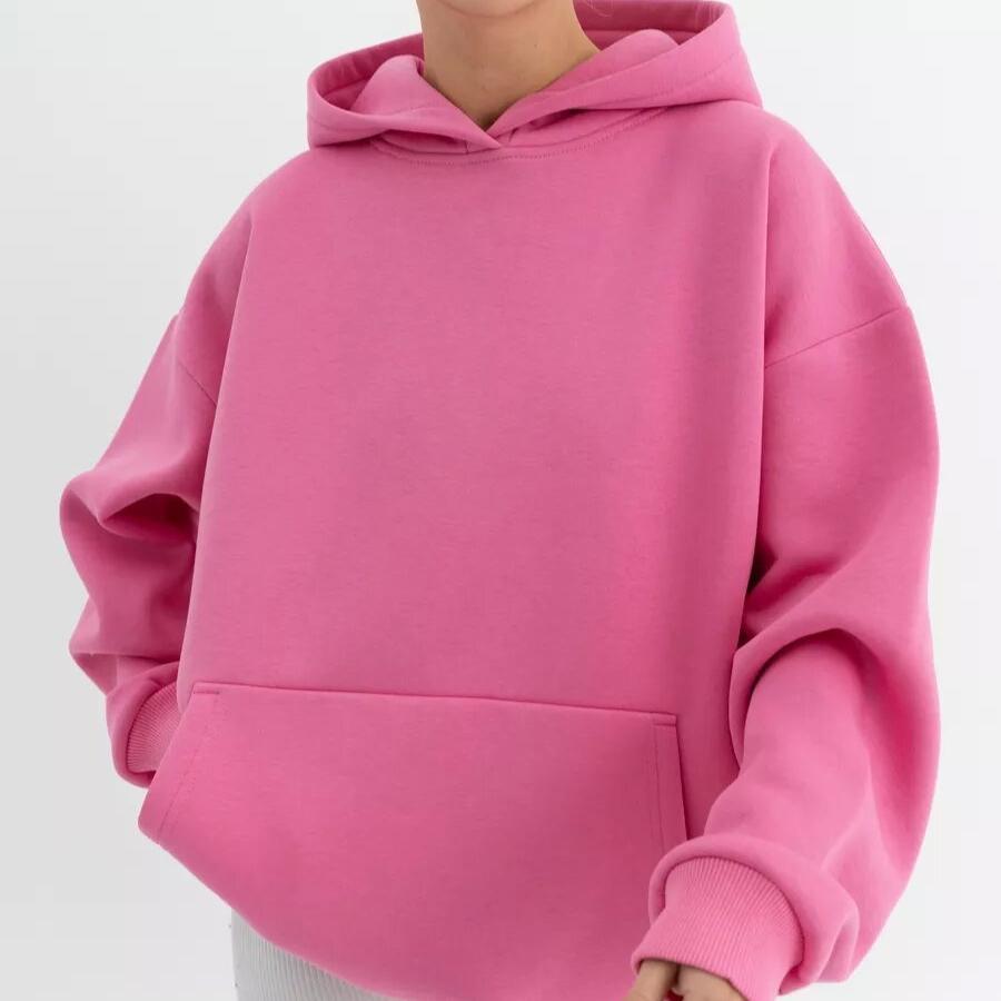 Женская толстовка с капюшоном с длинным рукавом для осени/зимы – Свободный и повседневный топ