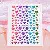 Семицветная наклейка для маникюра с позитивной любовью, лазерная, золотая и серебряная, однотонная наклейка для ногтей с любовью, украшение для ногтей в форме сердца для девочек