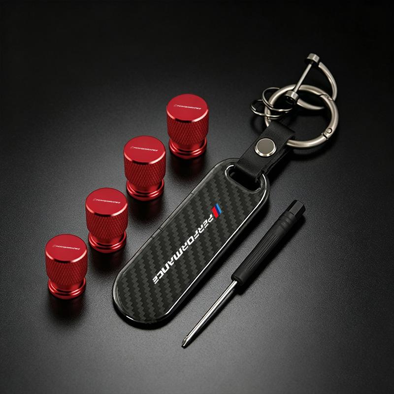 Car Valve Caps Wheel Tires Air Tyre Stem Protective Cover And Car Keychain For BMW M Emblem E46 E36 E34 F10 E90 F30 E53 E30 E87 IJOPV1