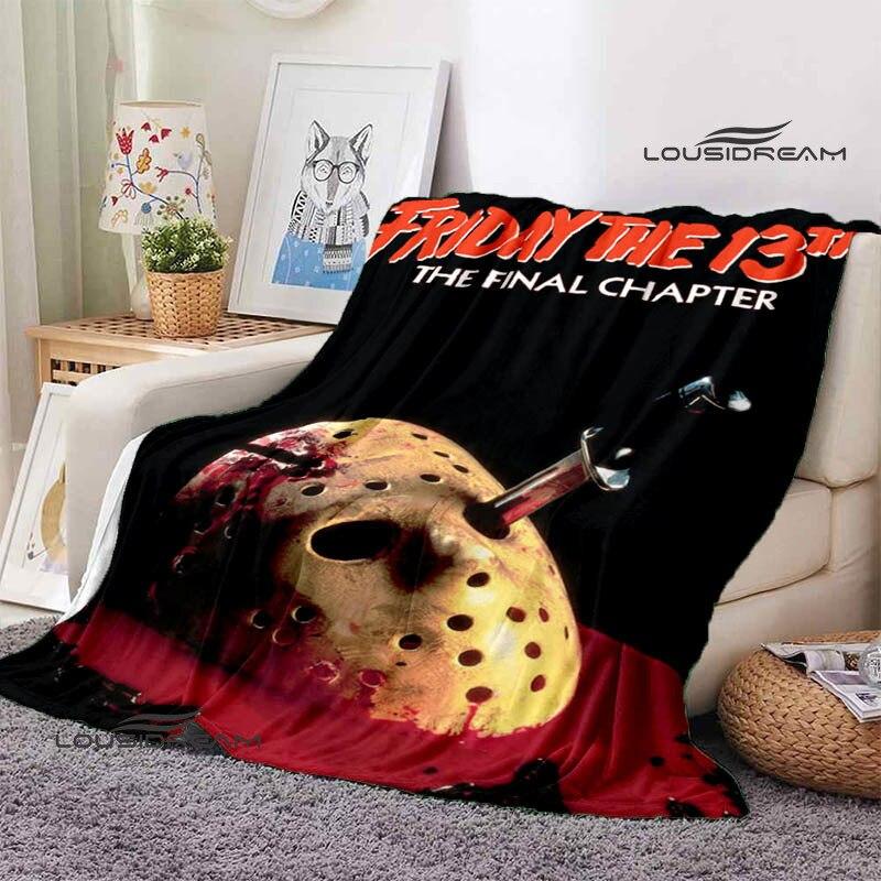 Friday the 13th Jason Print Blanket Fashion Home Decor Flannel Soft Cozy Blanket Home Travel Essential Birthday Gifts
