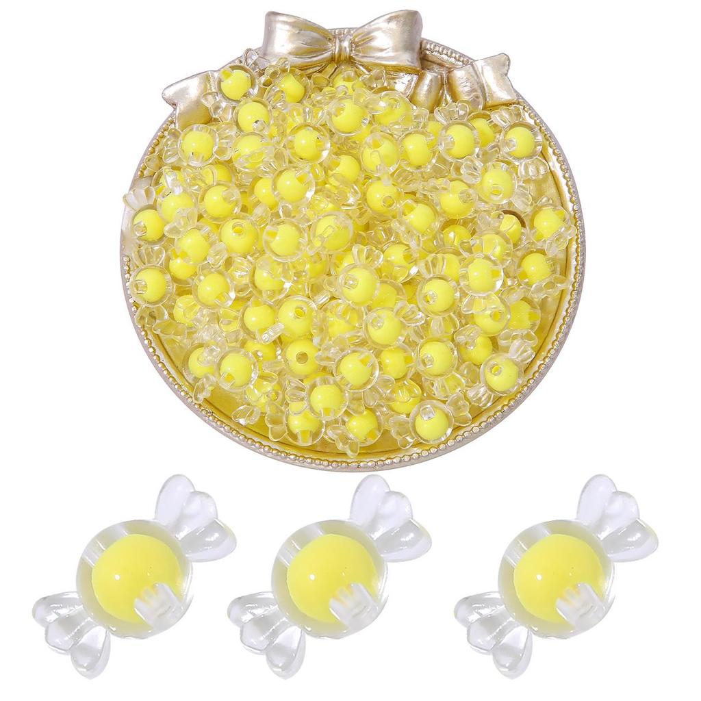 17x9mm 50pcs Acrylic Plastic Candy Shape Beads for DIY Jewelry Craft Making