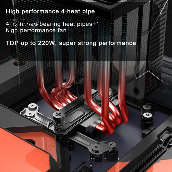 Простая установка Кулер для процессора Охлаждающий вентилятор для LGA 1700/1200/115X AM4/AM5 5V ARGB 4-контактный PWM Тихий Компьютер Большой воздушный поток Настольный Корпус