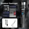 LED Flashlight Digital Display Ultra-Wide Beam Super Bright IPX7 Waterproof Rechargeable Tactical