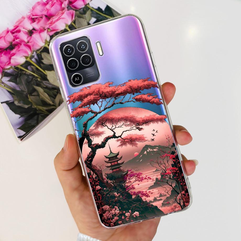 Чехол для телефона Oppo Reno5 Lite 5 Lite Мягкий ТПУ Силиконовый Fundas Oppo A94 4G 5G Чехол Дракон Мраморный Роскошный Девичий Рисунок Capa