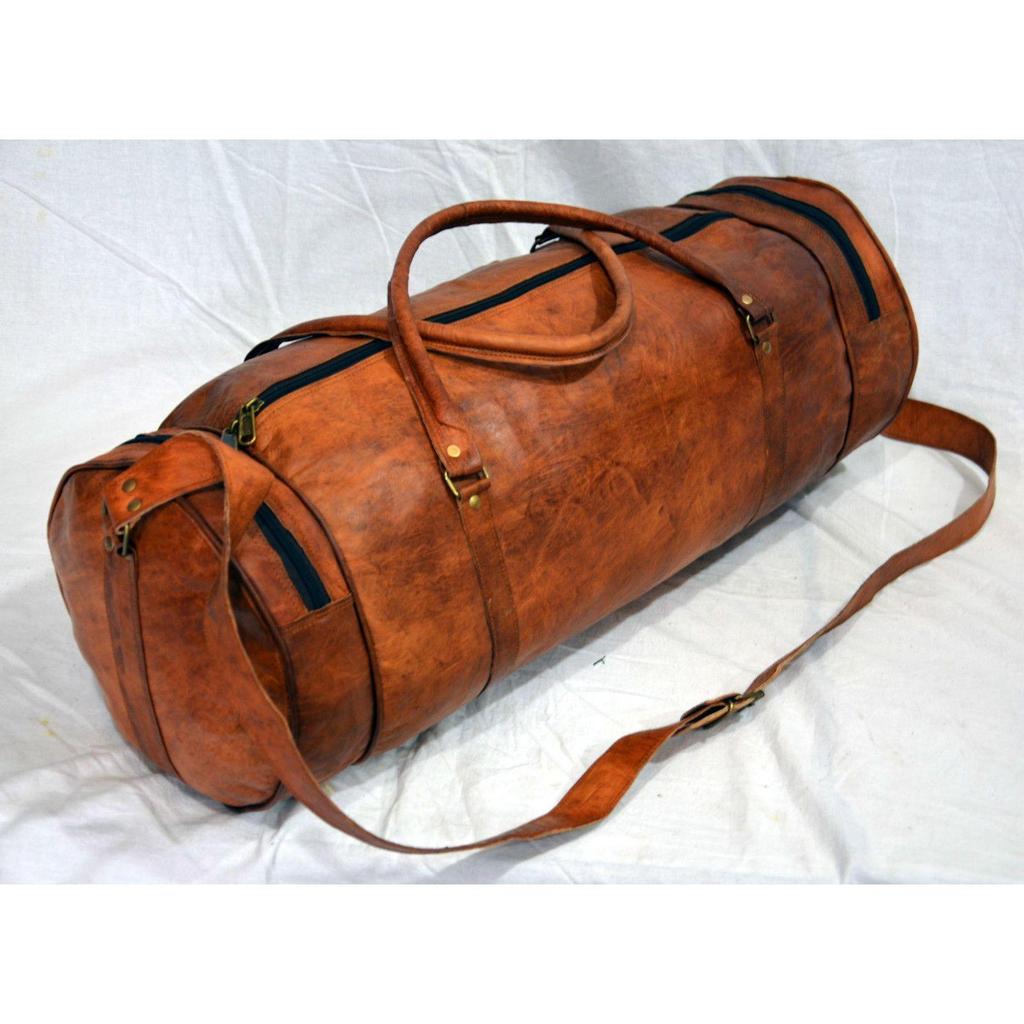 Винтажная кожаная ночная дорожная спортивная сумка для багажа ручной работы для мужчин на выходные