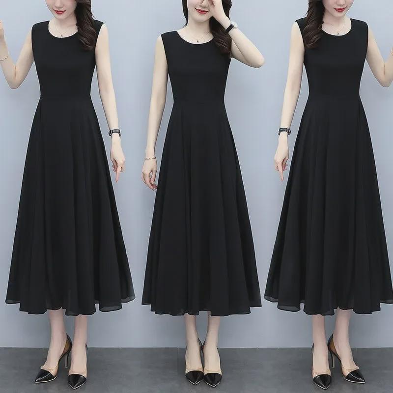 2025 High-End French Casual Sleeveless Little Black Dress