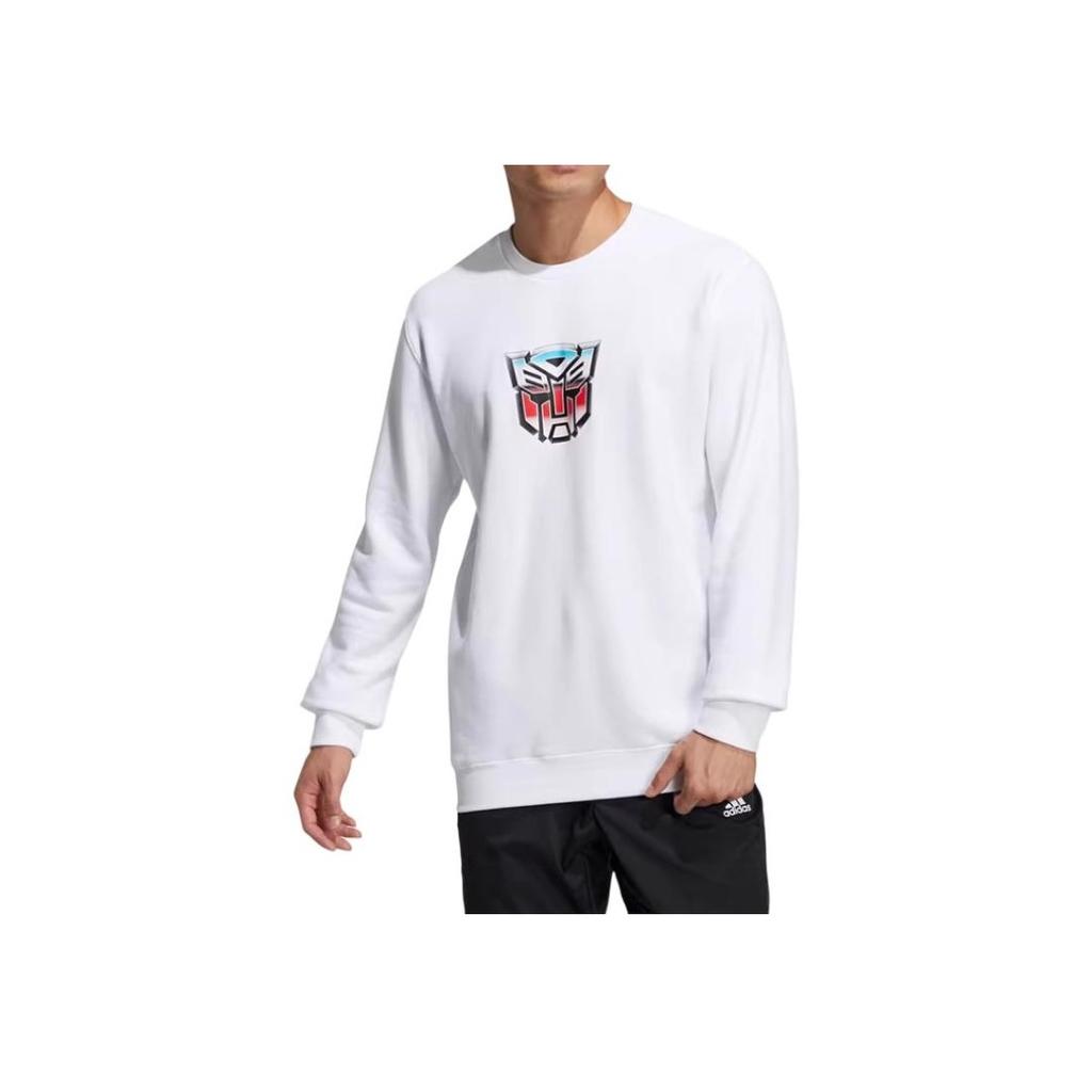 Adidas X Transformers Collaboration Casual Crew Neck Pullover Long Sleeve Sweatshirt Men Sweatshirt White HN4183