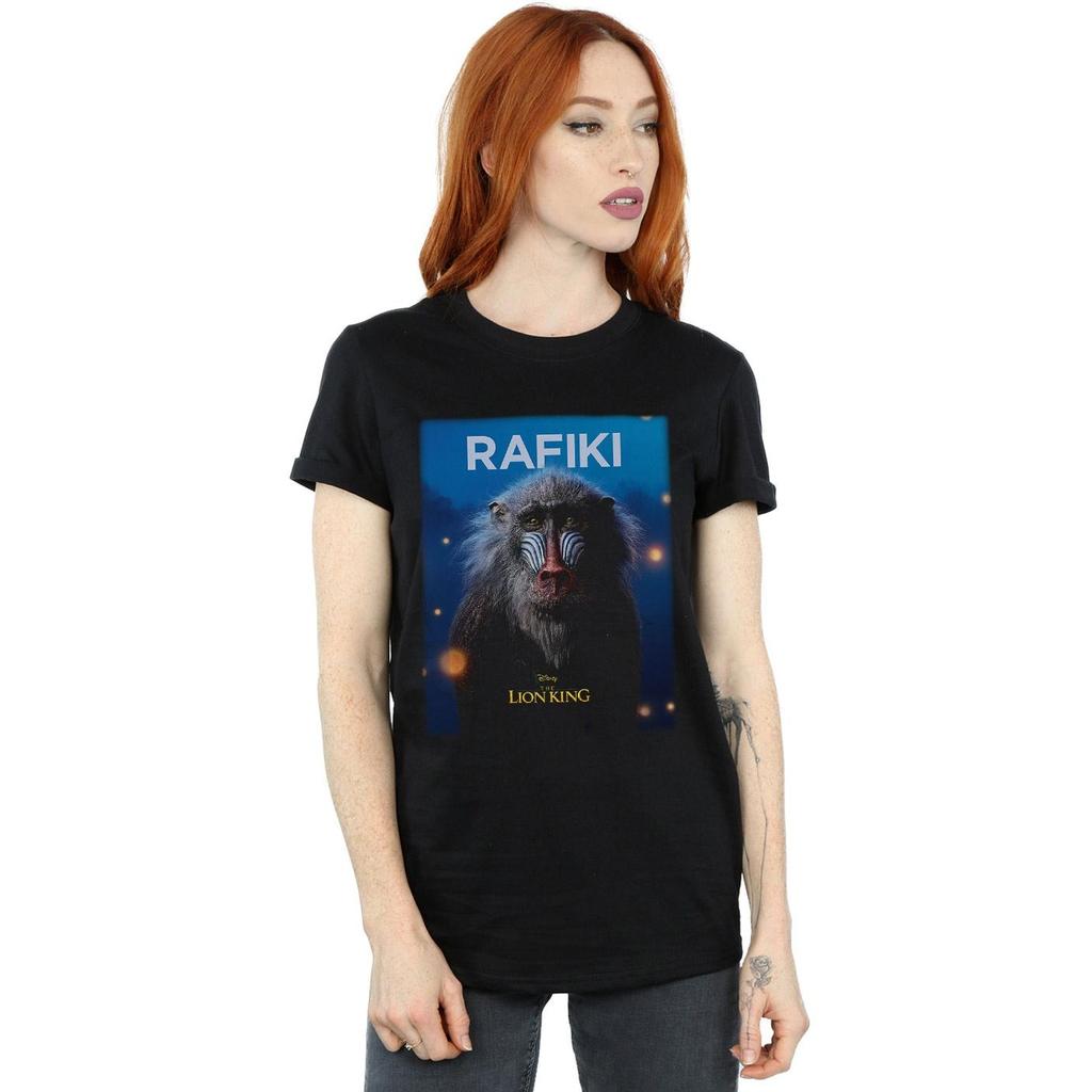 Disney Womens/Ladies The Lion King Movie Rafiki Poster Cotton Boyfriend T-Shirt