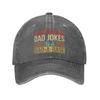 I Keep All My Dad Jokes In A Dad-A-Base Baseball Cap Unisex Distressed Washed Snapback Cap Daddy Father's Day Outdoor Gift Caps