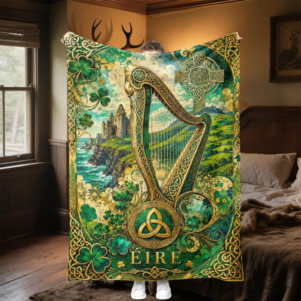 Celtic Triangle Throw Soft Comfortable All Seasons Blanket Perfect Gift Couch Office Nap Outdoor Travel Blanket