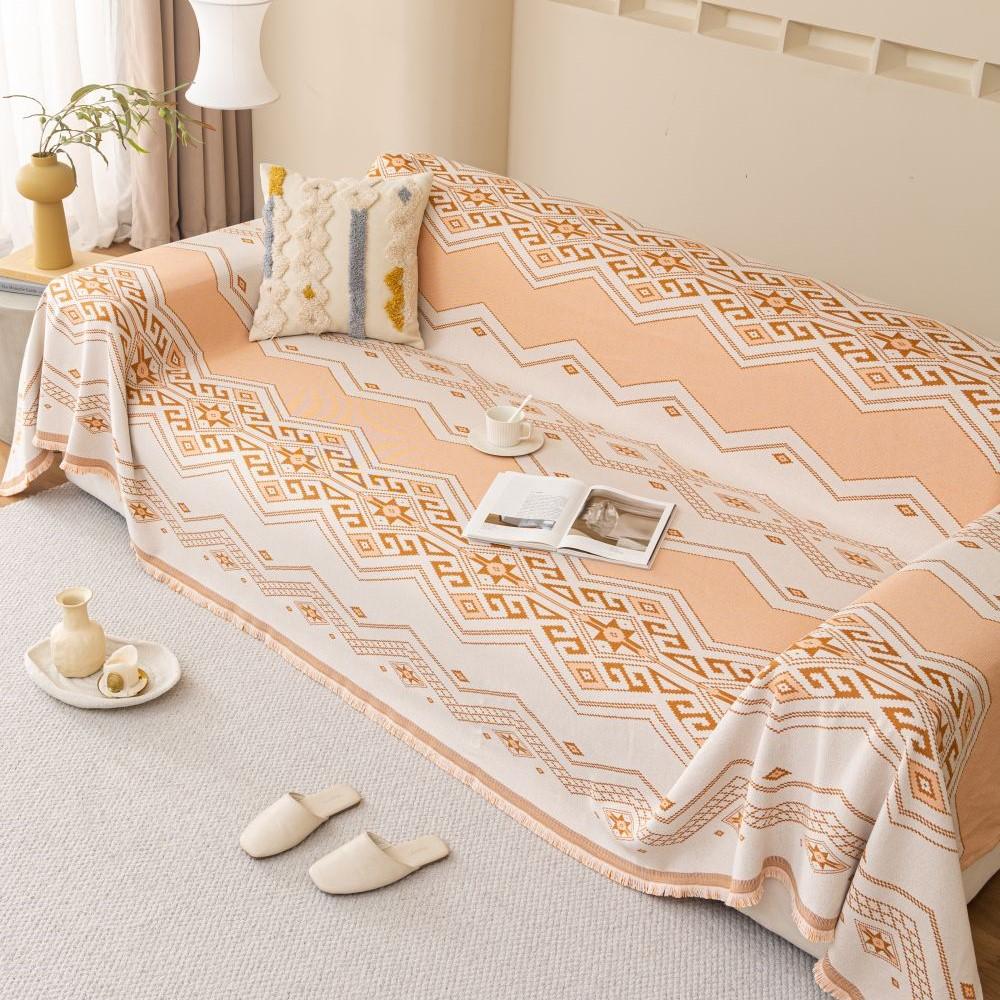 Чехол на подушку для дивана в скандинавском богемном стиле, двусторонний чехол для дивана, чехол для дивана, универсальный чехол для дивана с защитой от кошек 1.2.3.4, одеяло для сиденья