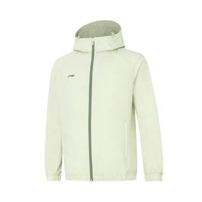 Li Ning Sports Lifestyle Series однотонная повседневная ветровка на молнии с капюшоном для мужчин, верхняя одежда светло-чайно-зеленого цвета AFDU627-1