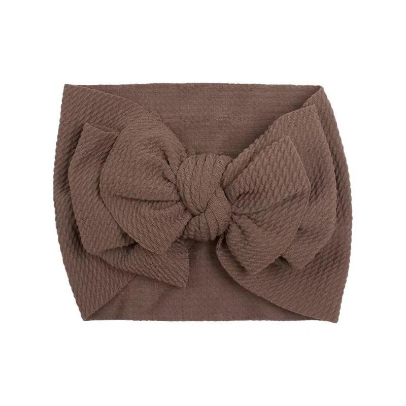 Детская повязка на голову с бантом, эластичный тюрбан, детские повязки на голову с бантами для девочек, аксессуары для волос