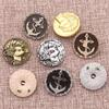 5pcs Metal Coat Buttons British Avatar Anchor Men'S And Women'S Trench Coat Jacket Suit Sweater Buttons Bronze Buttons