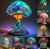 Resin Flower Colorful Mushroom Table Lamp Home Bedroom Decoration Powered Usb