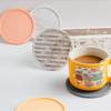 Posavasos de silicona antideslizante con diseño de mármol resistente al calor para mesa de hogar