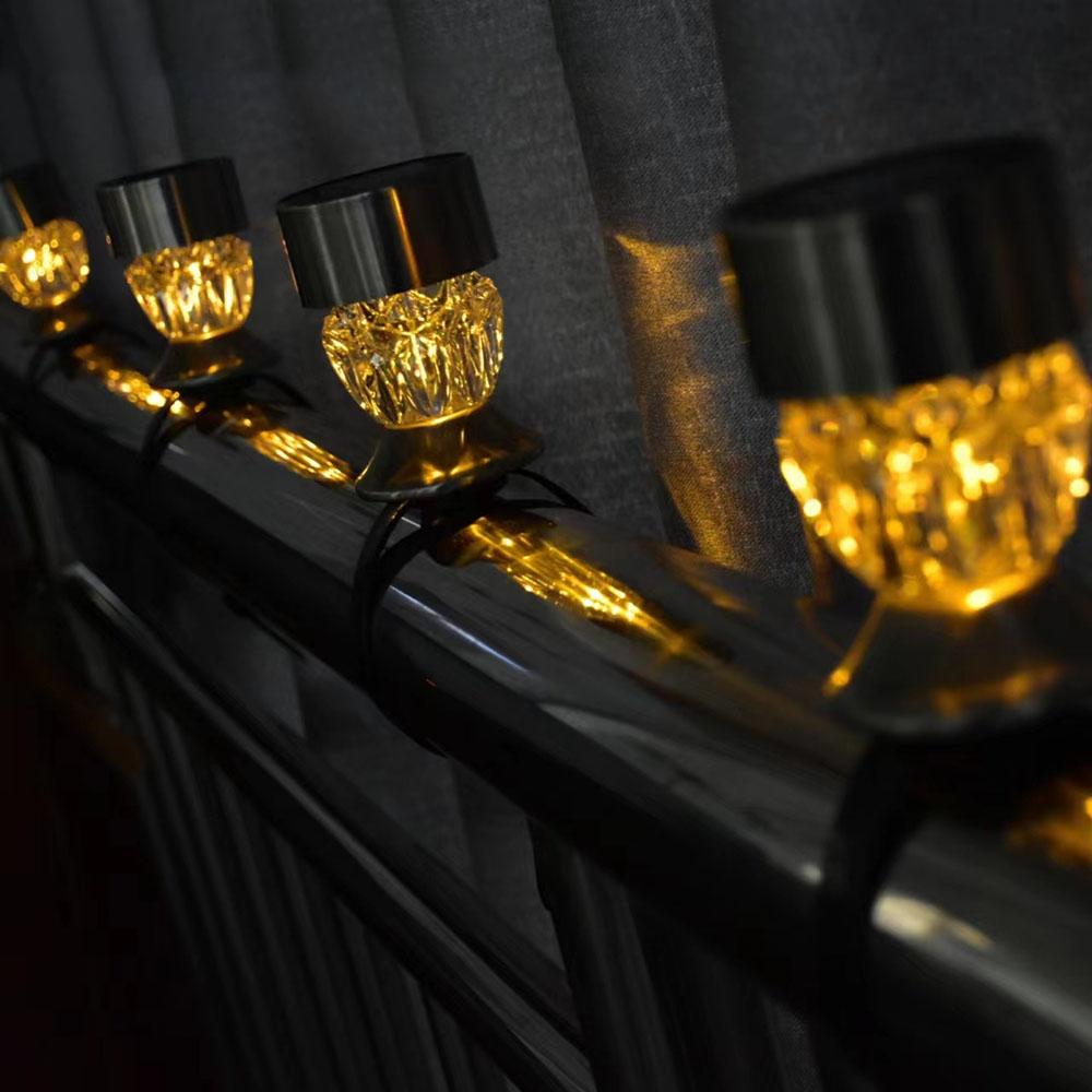 Солнечный садовый светильник, светильник для ограждения балкона, декоративный светильник, солнечный уличный ночной светильник, светильник для газона