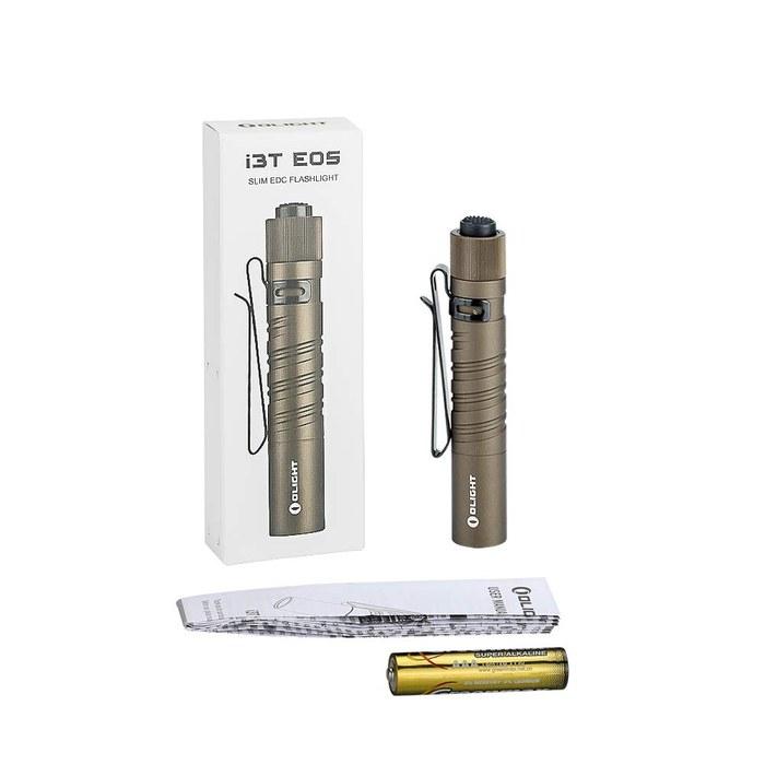 Светодиодный фонарик OLIGHT I3T EOS, 80 люмен, с батарейкой AAA 1,5 В, коричневый