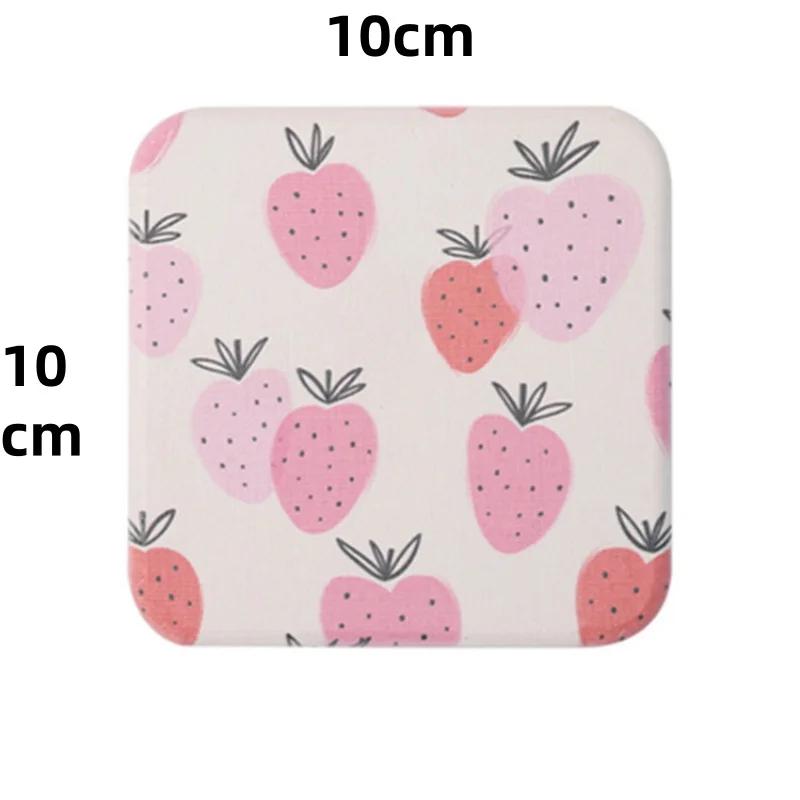 1PCS Square Diatomite Coaster Absorbent Non-slip Coasters for Coffee Cups Skid Insulation Pad Table Decoration and Accessories