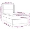 VidaXL Slat Bed Base with Mattress and LED, Upholstered Bed, Single Bed, Adult Bed for Interior Bedroom, 3138759