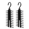 Shinko Hanger F-Fit Tie Cloth Hanger, Set of 2, Black, Made In Japan, Rack for Pants, Laundry, Towels, Slacks, Bath Towels, Heavy-Duty, Anti-Sagging,