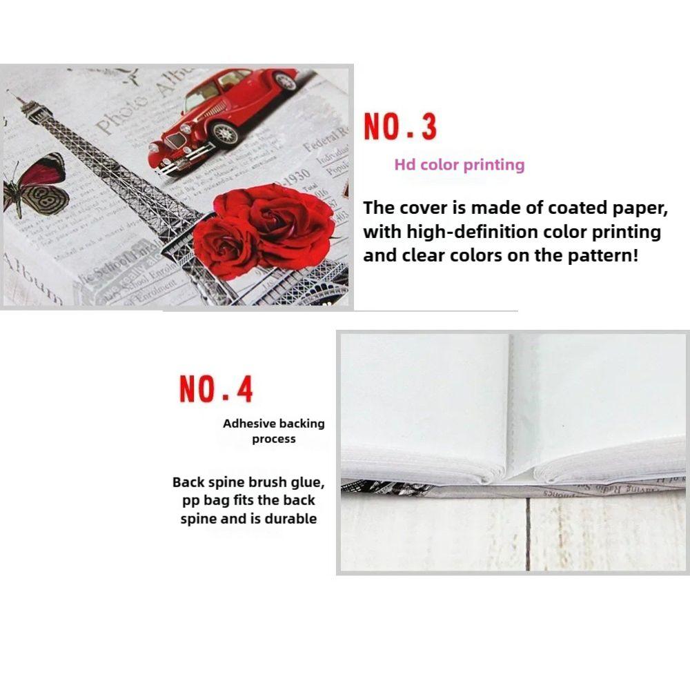 New Family 6 Inch Art Photo Albums 100 Photos 4R Image Classic Photo Storage Retro Small Scrapbook Album Collection