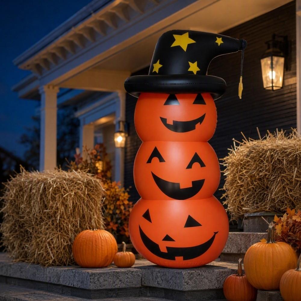 Pumpkin Ghost Stand Up Ghost Inflatable Model Halloween Balloons  Door Room Decoration