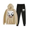 Fashion Autumn/Winter Anime Jujutsu Kaisen Harajuku Streetwear Men's Suit Fleece Hoodie + Trousers Thick Warm Sports Suit