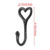 1/5PCS Home Decor Vintage Wall Mounted Cast Iron Coat Hooks Key Holder Heart Shape