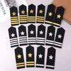 1Pair Clothing Decor Epaulettes Pentagram Epaulet Professional Pilots Uniform Epaulet Craft Shoulder Badges Diy Accessories