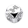 Date Idea Decider Dice Portable Stainless Steel Adults Couple Decision Dice 6 Sides Food Takeaway Decision Dice Girlfriend Boyfriend Gift