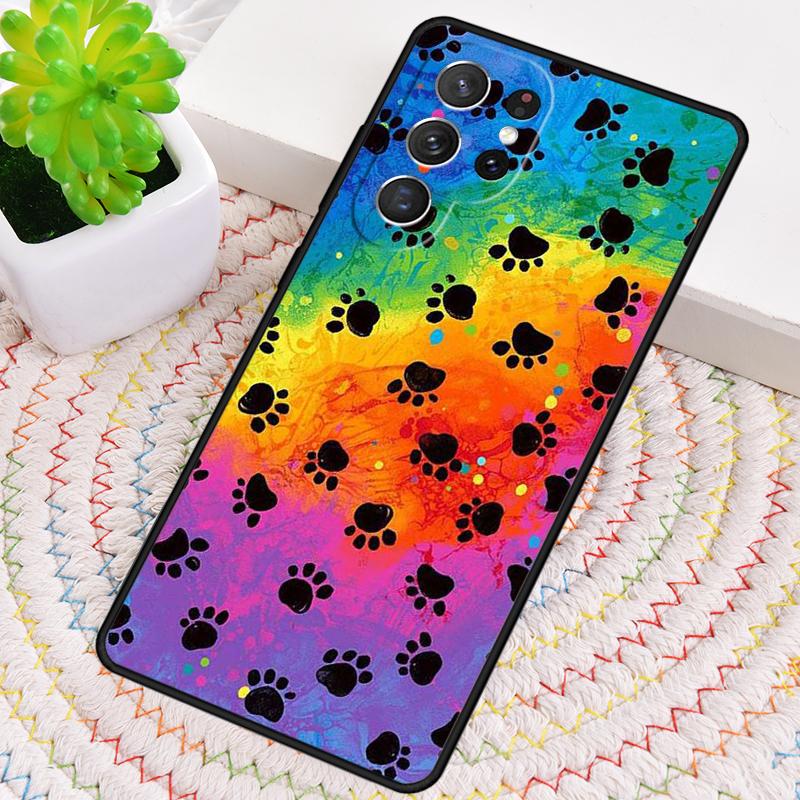 Акварельные следы лап Чехол из ТПУ для телефона Samsung Galaxy note 10 pro S26 S25 S24 S23 S22 Ultra Plus S21 FE S20 Ударопрочный чехол